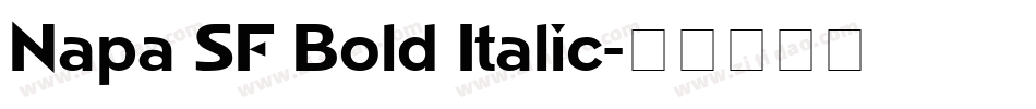 Napa SF Bold Italic字体转换
